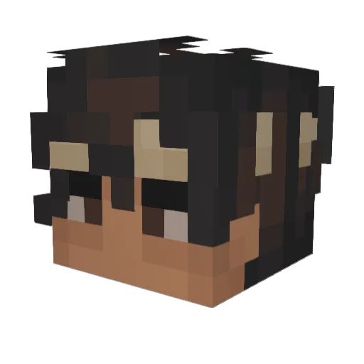 tyoiop Minecraft avatar head, 3D render