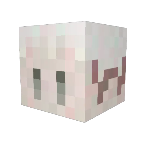 tyokonattou Minecraft avatar head, 3D render