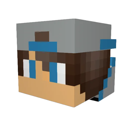 type100z Minecraft avatar head, 3D render
