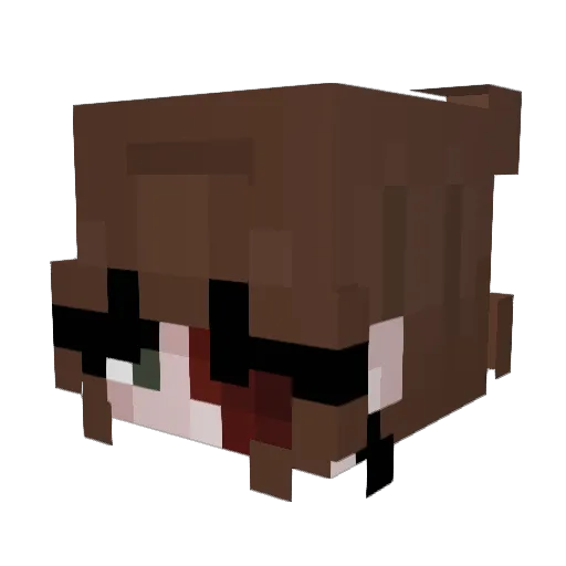 typerace Minecraft avatar head, 3D render