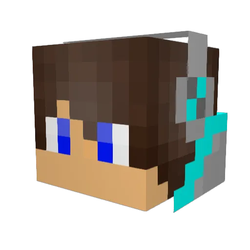 typh_gaming Minecraft avatar head, 3D render