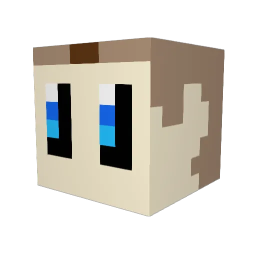 typicalchima Minecraft avatar head, 3D render