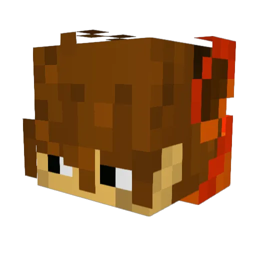 typicaldutchy Minecraft avatar head, 3D render