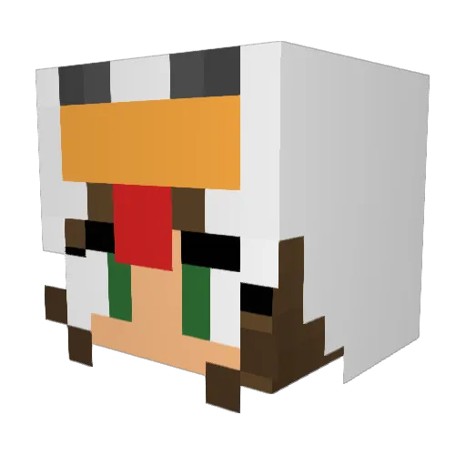 typicalfangirl Minecraft avatar head, 3D render