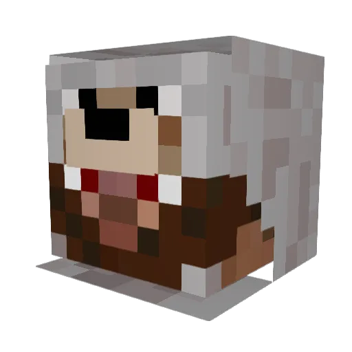 typolicious Minecraft avatar head, 3D render