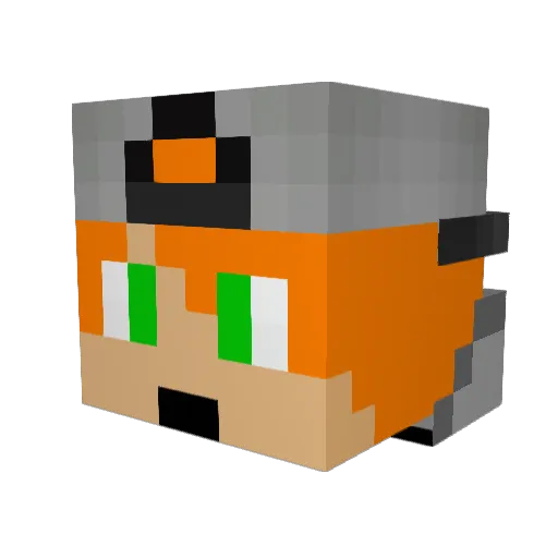 tyrels Minecraft avatar head, 3D render