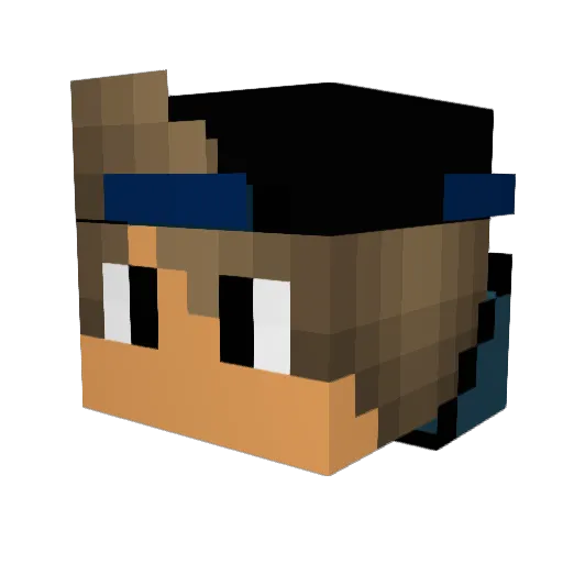 tyrexs Minecraft avatar head, 3D render