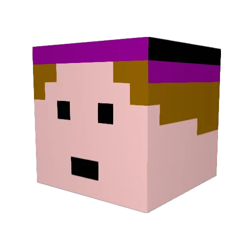 tyrox7 Minecraft avatar head, 3D render