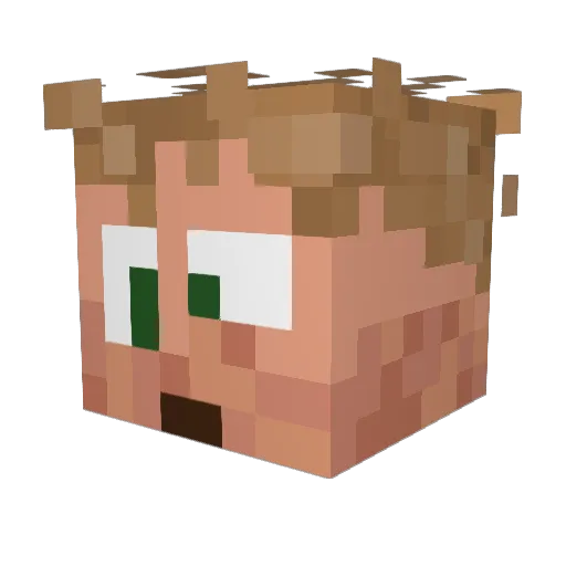 tyrug77 Minecraft avatar head, 3D render
