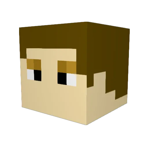 tysmaker Minecraft avatar head, 3D render