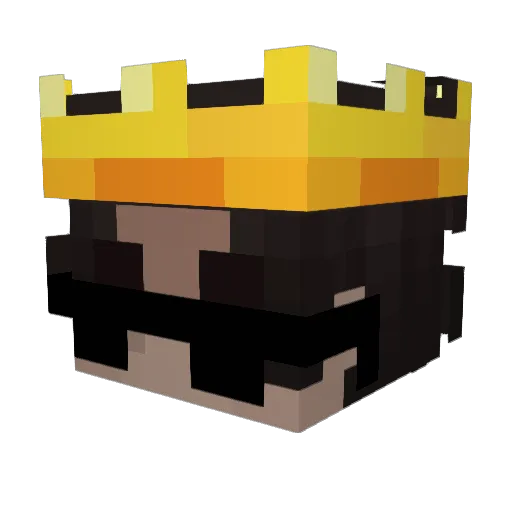tysncrdbl Minecraft avatar head, 3D render