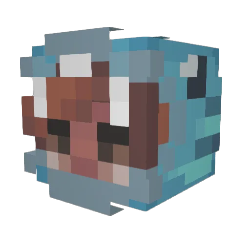 tysoames Minecraft avatar head, 3D render