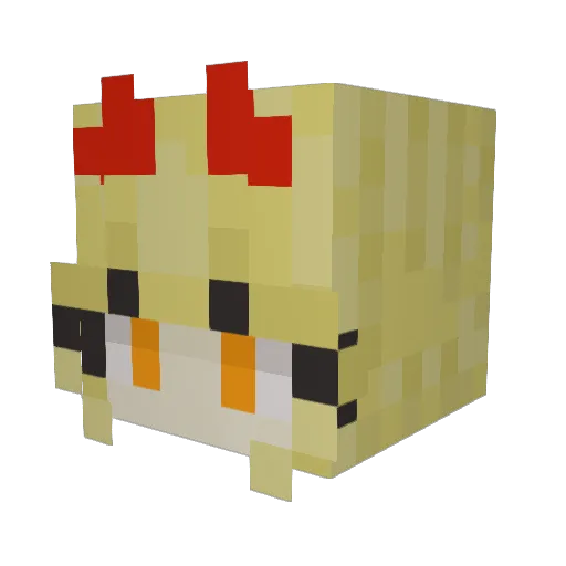 tysukiyo Minecraft avatar head, 3D render