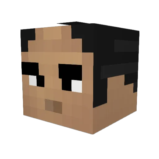 tyupaemon Minecraft avatar head, 3D render