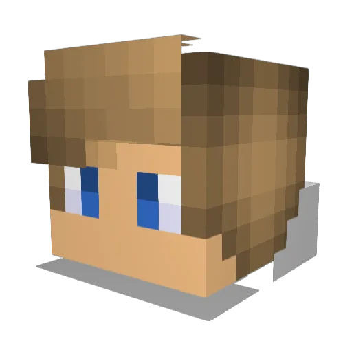 tyware Minecraft avatar head, 3D render