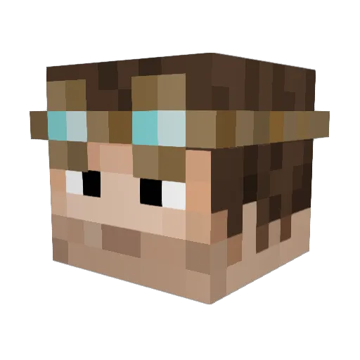 tyzhboy Minecraft avatar head, 3D render