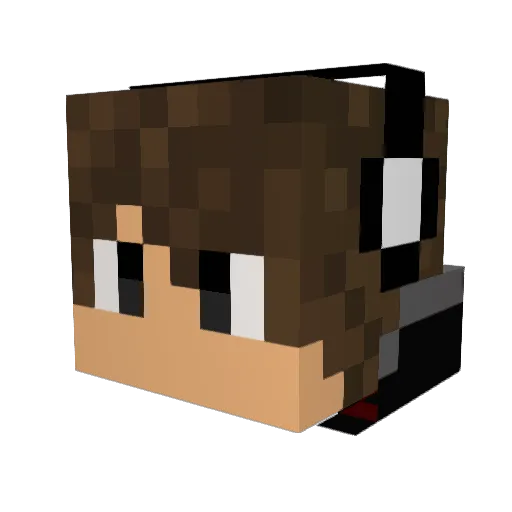 tzenes Minecraft avatar head, 3D render