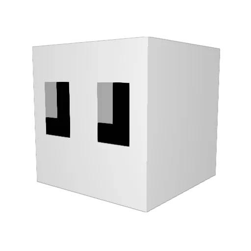 tzeri Minecraft avatar head, 3D render