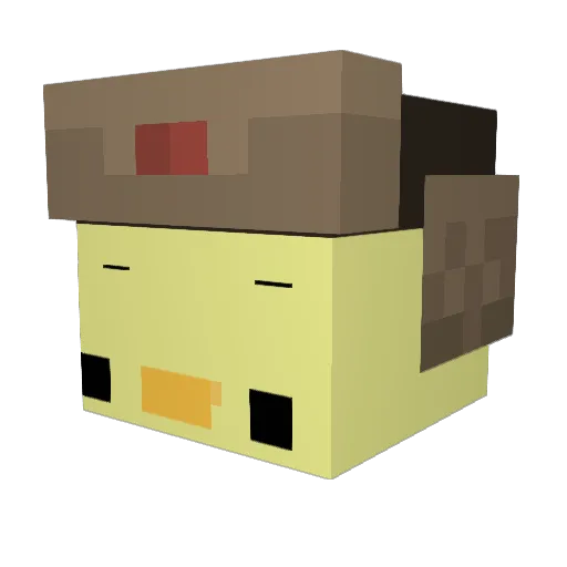 tzerl Minecraft avatar head, 3D render