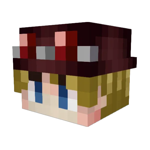 tzg Minecraft avatar head, 3D render