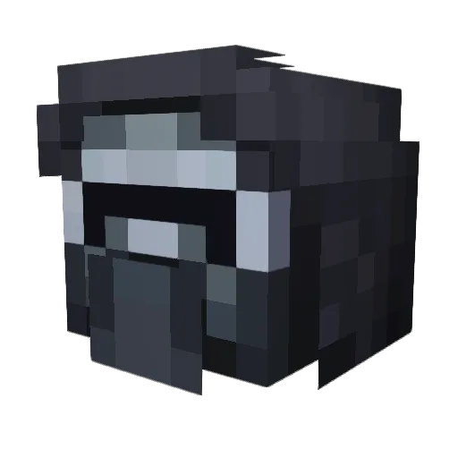 tzhn Minecraft avatar head, 3D render