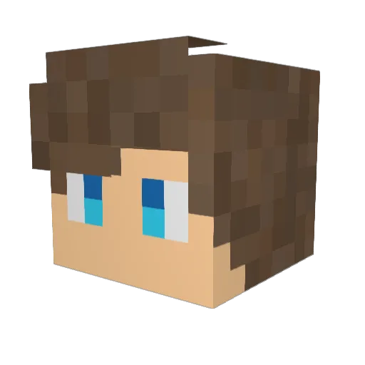 tzn_ Minecraft avatar head, 3D render