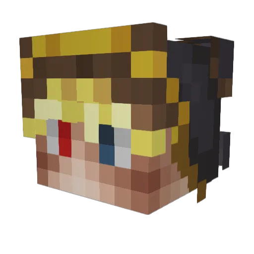 tzqo Minecraft avatar head, 3D render