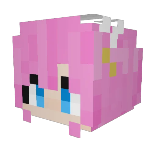 tzqtzq Minecraft avatar head, 3D render