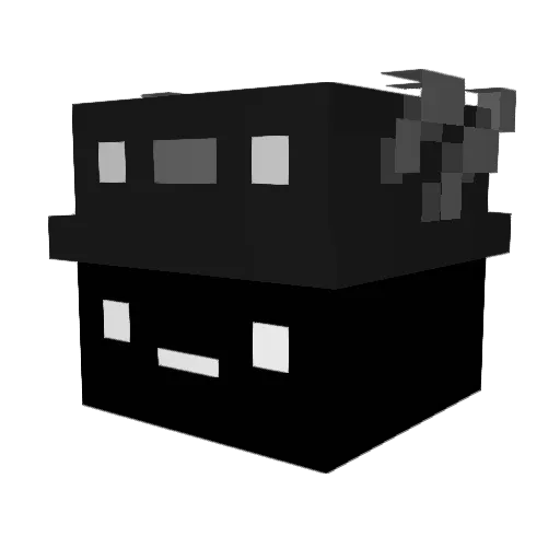 tzrn Minecraft avatar head, 3D render
