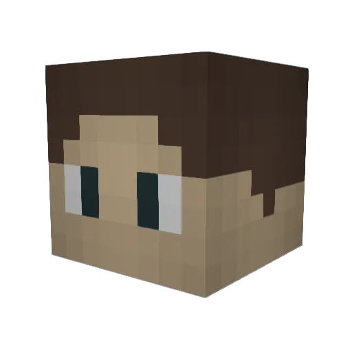 tztu Minecraft avatar head, 3D render