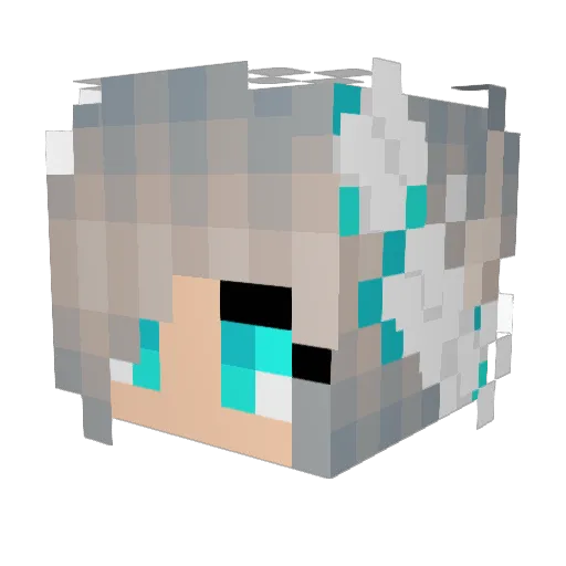 tzuyu__ Minecraft avatar head, 3D render