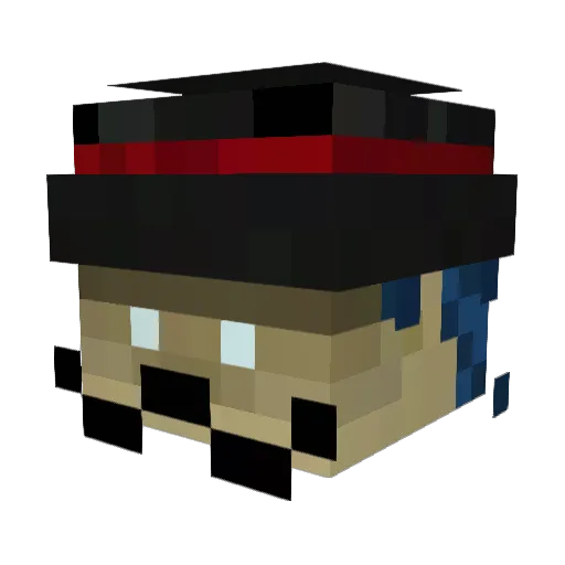 u0040 Minecraft avatar head, 3D render