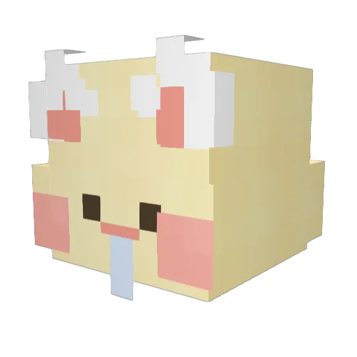 u0_0n Minecraft avatar head, 3D render