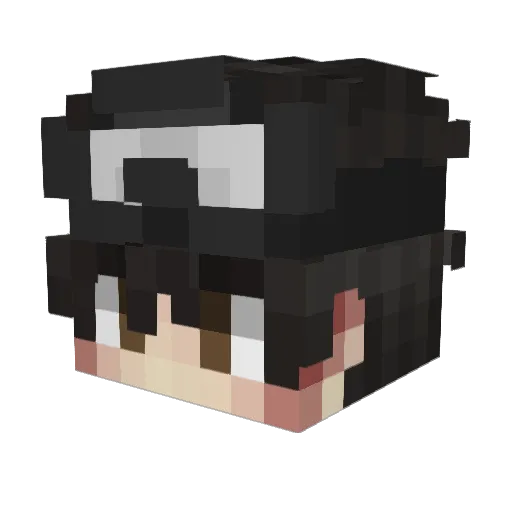 u1ic Minecraft avatar head, 3D render