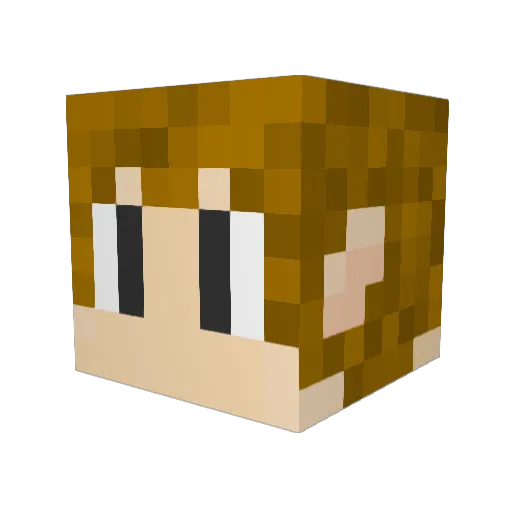 u2fan360 Minecraft avatar head, 3D render
