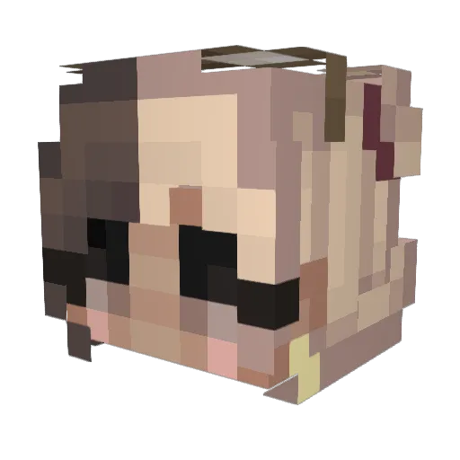 u2std Minecraft avatar head, 3D render