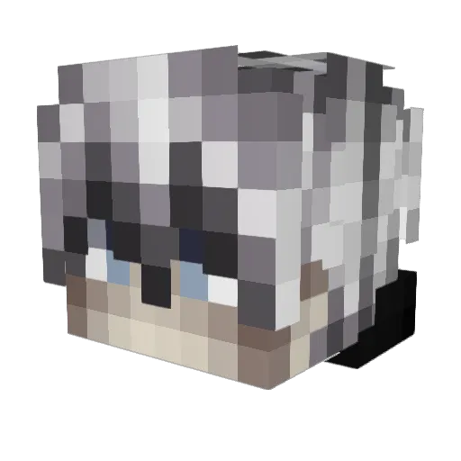 u4r Minecraft avatar head, 3D render