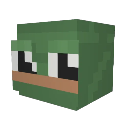 u4viewing Minecraft avatar head, 3D render