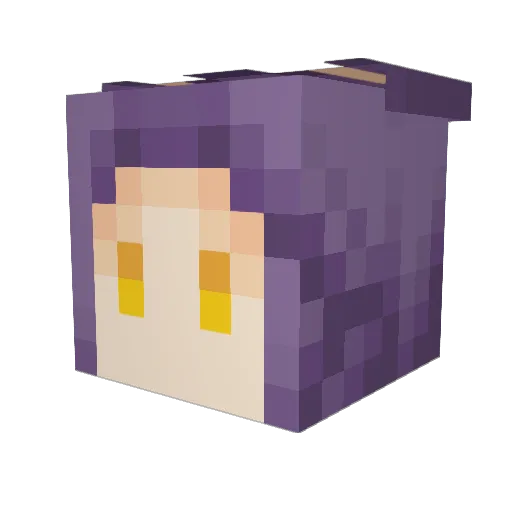 u75um1 Minecraft avatar head, 3D render