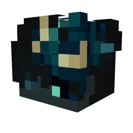 u9rm Minecraft avatar head, 3D render