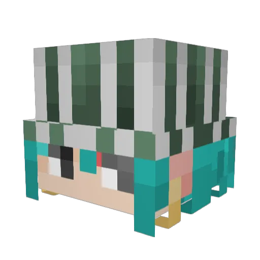 uAbdullah Minecraft avatar head, 3D render