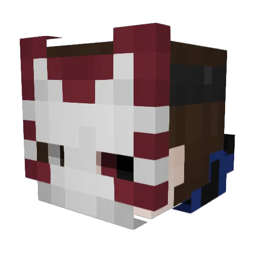 uAmiii Minecraft avatar head, 3D render