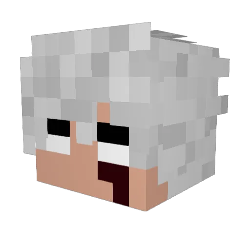 uAquilesBLAT4NT Minecraft avatar head, 3D render