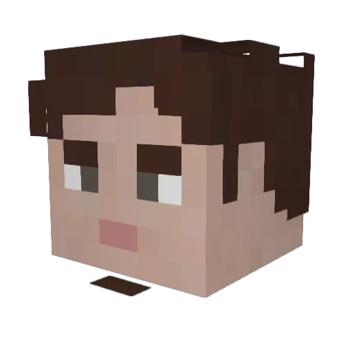 uBilly_ Minecraft avatar head, 3D render
