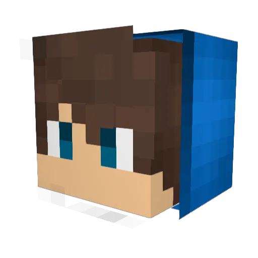 uCloud Minecraft avatar head, 3D render