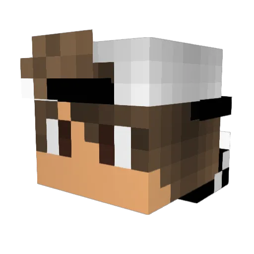 uCrumpet Minecraft avatar head, 3D render
