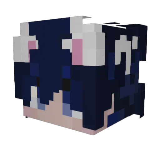 uFemboy Minecraft avatar head, 3D render