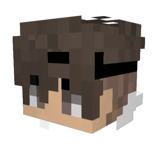 uFriqw Minecraft avatar head, 3D render