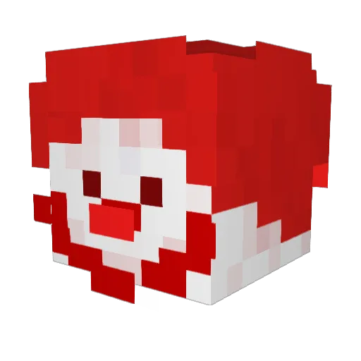 uGotHit Minecraft avatar head, 3D render