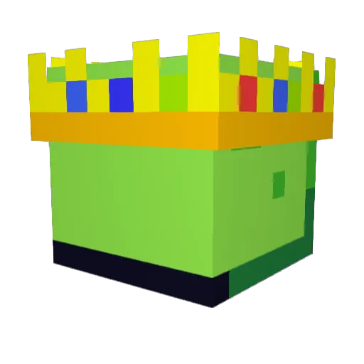 uHX718 Minecraft avatar head, 3D render
